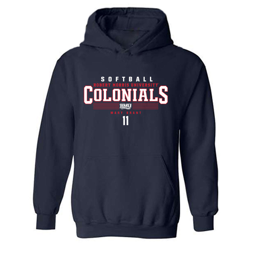 Robert Morris - NCAA Softball : Mary Brant - Classic Fashion Shersey Hooded Sweatshirt-0