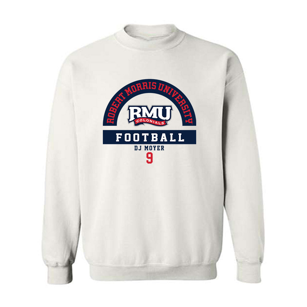 Robert Morris - NCAA Football : DJ Moyer - Classic Fashion Shersey Crewneck Sweatshirt-0