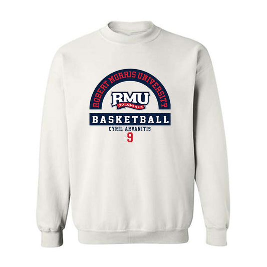 Robert Morris - NCAA Men's Basketball : Cyril Arvanitis - Classic Fashion Shersey Crewneck Sweatshirt-0