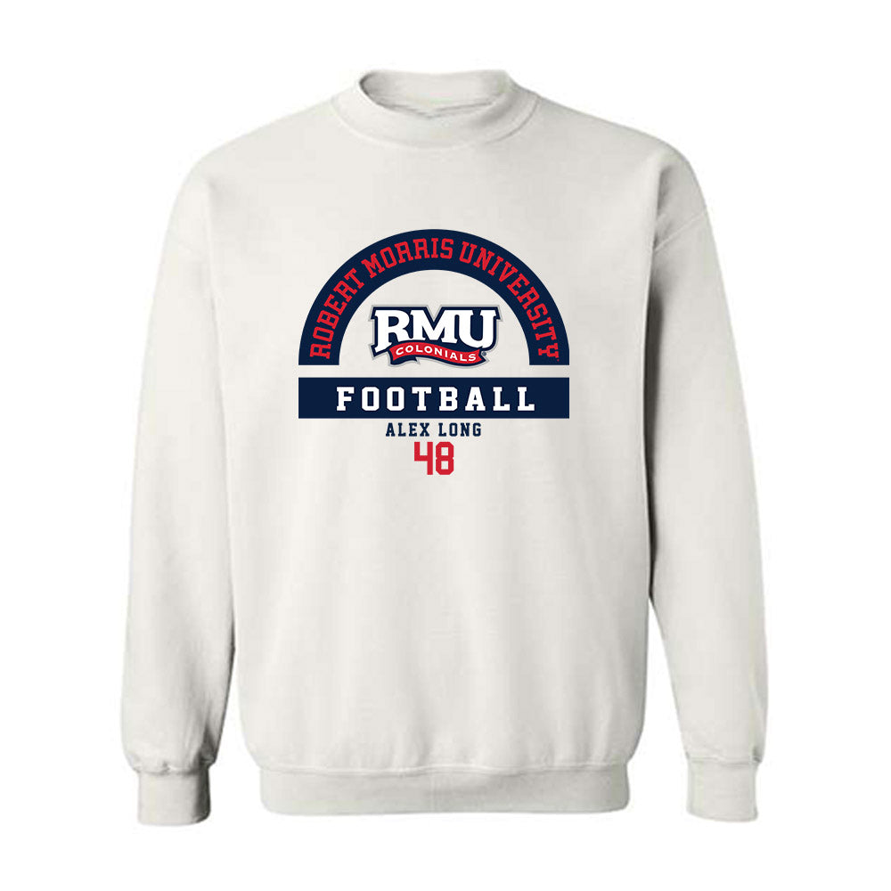 Robert Morris - NCAA Football : Alex Long - Classic Fashion Shersey Crewneck Sweatshirt-0