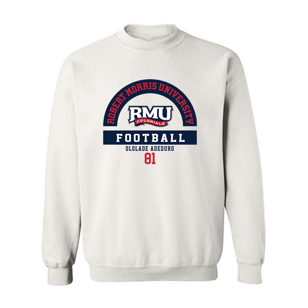 Robert Morris - NCAA Football : Ololade Adeduro - Classic Fashion Shersey Crewneck Sweatshirt-0