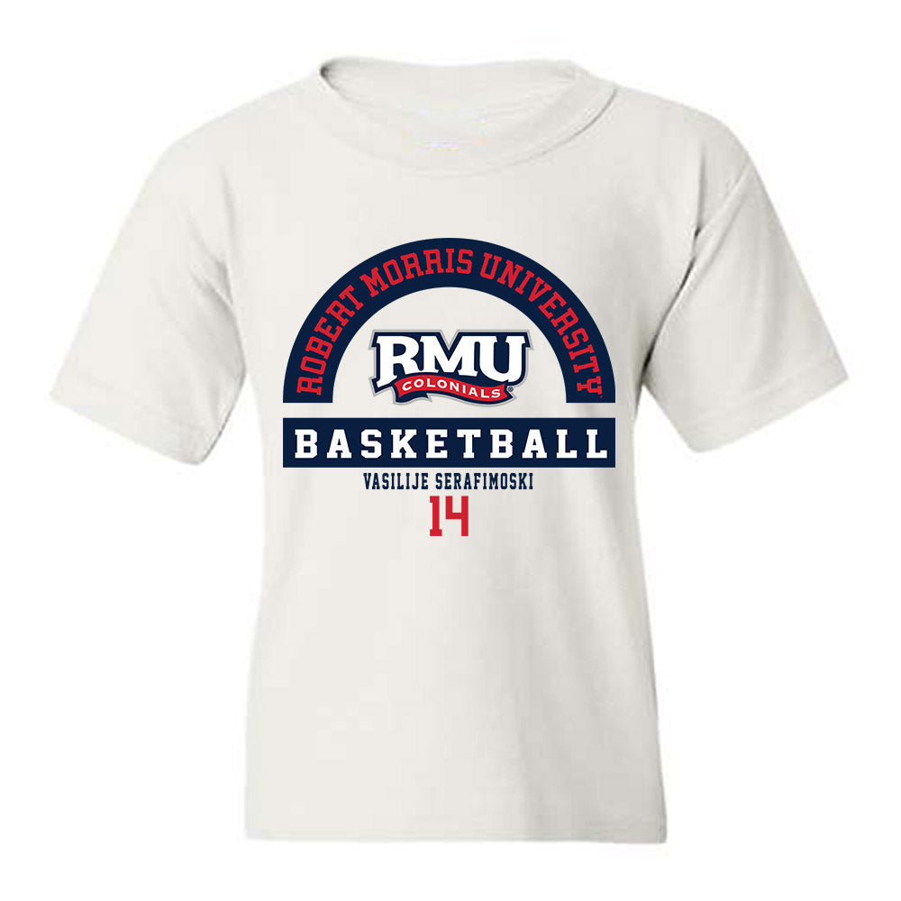 Robert Morris - NCAA Men's Basketball : Vasilije Serafimoski - Classic Fashion Shersey Youth T-Shirt-0
