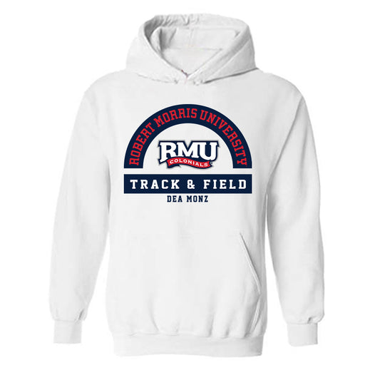 Robert Morris - NCAA Women's Track & Field : Dea Monz - Classic Fashion Shersey Hooded Sweatshirt-0