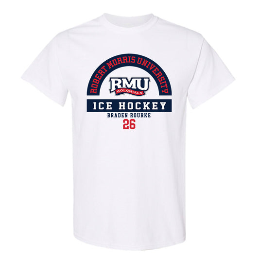 Robert Morris - NCAA Men's Ice Hockey : Braden Rourke - Classic Fashion Shersey T-Shirt-0