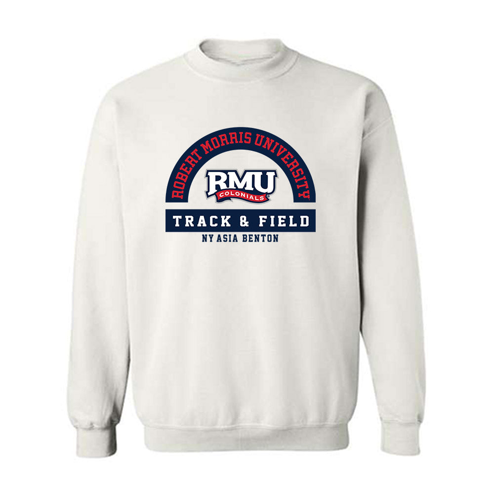 Robert Morris - NCAA Women's Track & Field : Ny'Asia Benton - Classic Fashion Shersey Crewneck Sweatshirt-0