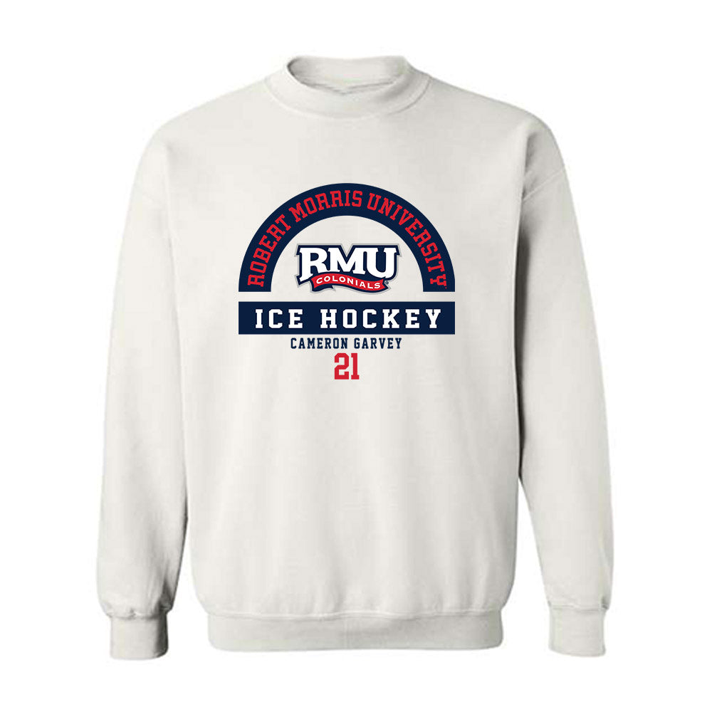 Robert Morris - NCAA Men's Ice Hockey : Cameron Garvey - Classic Fashion Shersey Crewneck Sweatshirt-0