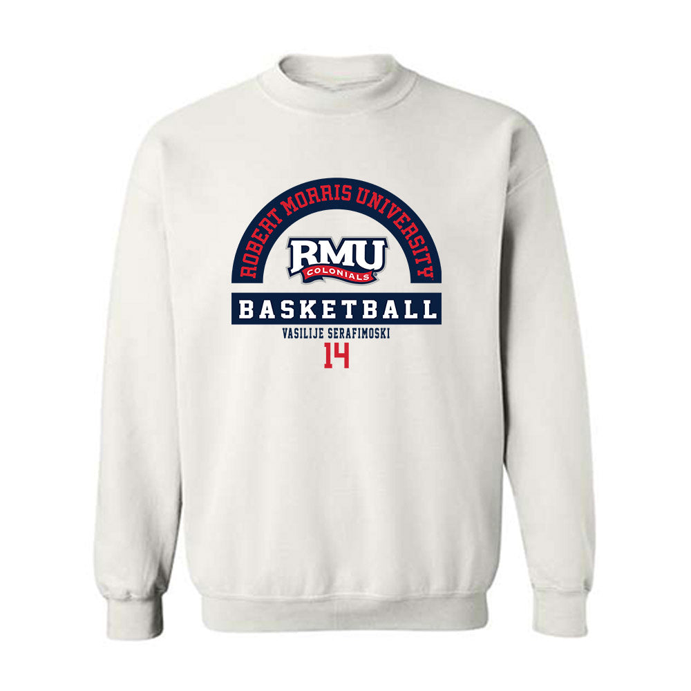 Robert Morris - NCAA Men's Basketball : Vasilije Serafimoski - Classic Fashion Shersey Crewneck Sweatshirt-0
