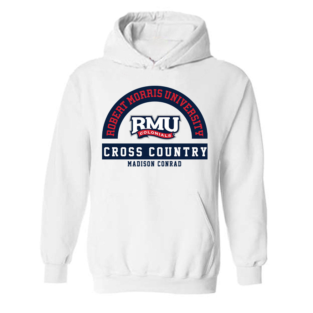 Robert Morris - NCAA Women's Cross Country : Madison Conrad - Classic Fashion Shersey Hooded Sweatshirt-0