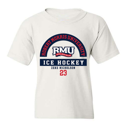 Robert Morris - NCAA Men's Ice Hockey : Zeke Nicholson - Classic Fashion Shersey Youth T-Shirt-0