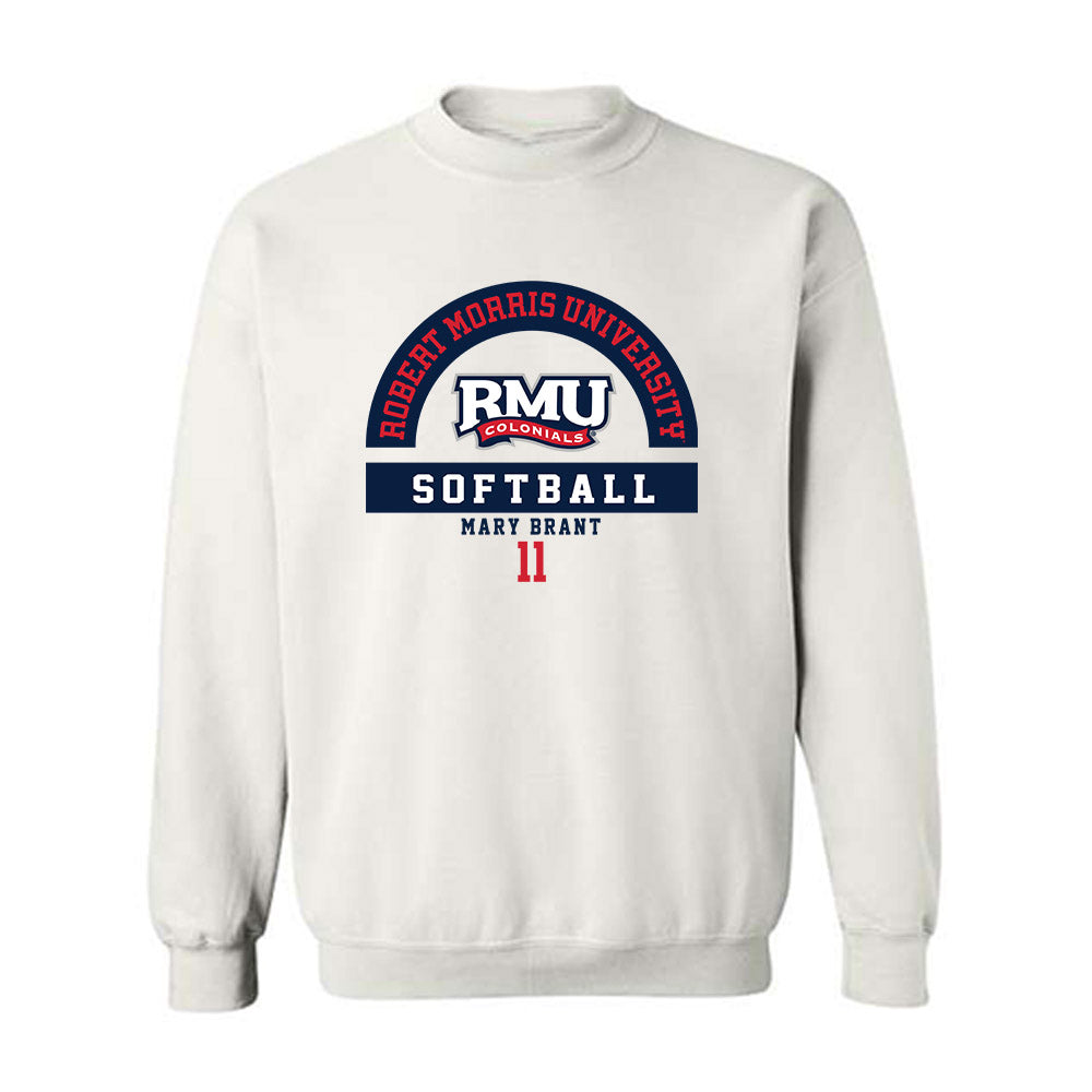 Robert Morris - NCAA Softball : Mary Brant - Classic Fashion Shersey Crewneck Sweatshirt-0