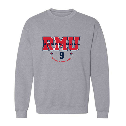Robert Morris - NCAA Men's Basketball : Cyril Arvanitis - Classic Fashion Shersey Crewneck Sweatshirt-0
