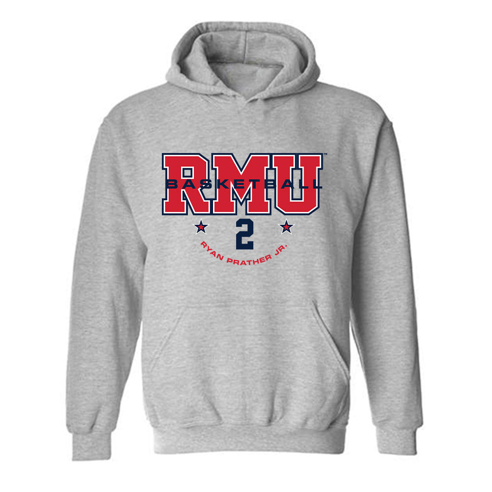 Robert Morris - NCAA Men's Basketball : Ryan Prather Jr. - Classic Fashion Shersey Hooded Sweatshirt-0