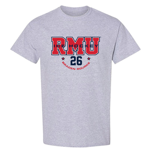 Robert Morris - NCAA Men's Ice Hockey : Braden Rourke - Classic Fashion Shersey T-Shirt-0