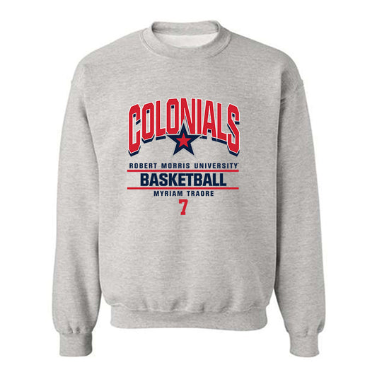 Robert Morris - NCAA Women's Basketball : Myriam Traore - Classic Fashion Shersey Crewneck Sweatshirt-0