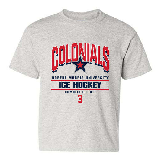 Robert Morris - NCAA Men's Ice Hockey : Dominic Elliott - Classic Fashion Shersey Youth T-Shirt-0