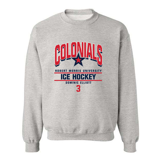 Robert Morris - NCAA Men's Ice Hockey : Dominic Elliott - Classic Fashion Shersey Crewneck Sweatshirt-0