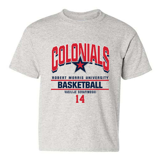 Robert Morris - NCAA Men's Basketball : Vasilije Serafimoski - Classic Fashion Shersey Youth T-Shirt-0