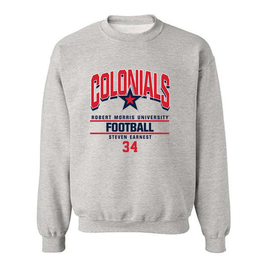 Robert Morris - NCAA Football : Steven Earnest - Classic Fashion Shersey Crewneck Sweatshirt-0