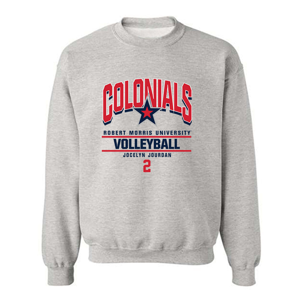Robert Morris - NCAA Women's Volleyball : Jocelyn Jourdan - Classic Fashion Shersey Crewneck Sweatshirt-0