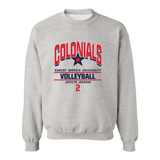 Robert Morris - NCAA Women's Volleyball : Jocelyn Jourdan - Classic Fashion Shersey Crewneck Sweatshirt-0