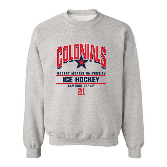 Robert Morris - NCAA Men's Ice Hockey : Cameron Garvey - Classic Fashion Shersey Crewneck Sweatshirt-0