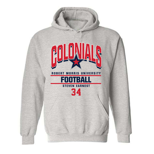 Robert Morris - NCAA Football : Steven Earnest - Classic Fashion Shersey Hooded Sweatshirt-0