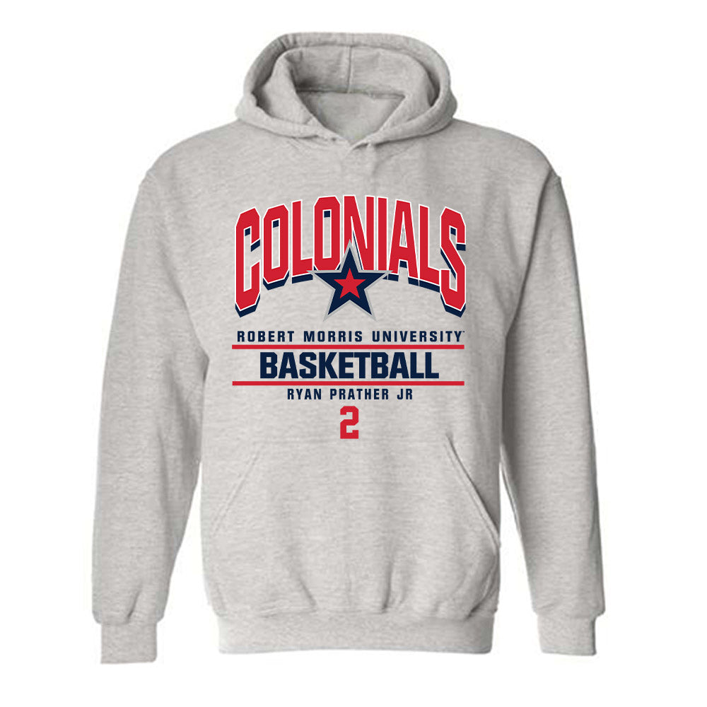 Robert Morris - NCAA Men's Basketball : Ryan Prather Jr - Classic Fashion Shersey Hooded Sweatshirt-0