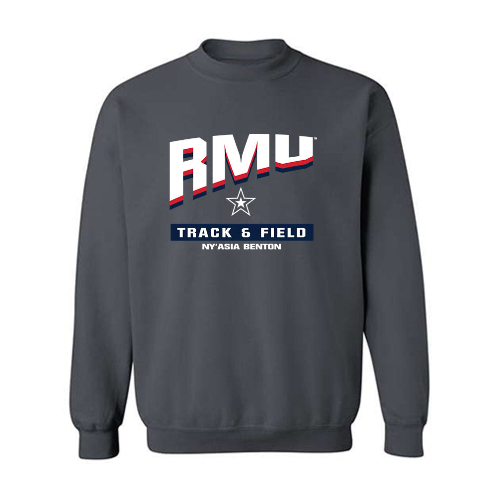 Robert Morris - NCAA Women's Track & Field : Ny'Asia Benton - Classic Fashion Shersey Crewneck Sweatshirt-0