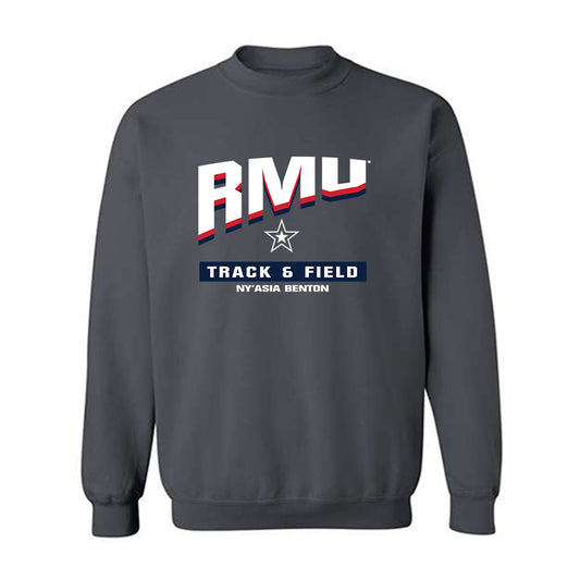 Robert Morris - NCAA Women's Track & Field : Ny'Asia Benton - Classic Fashion Shersey Crewneck Sweatshirt-0