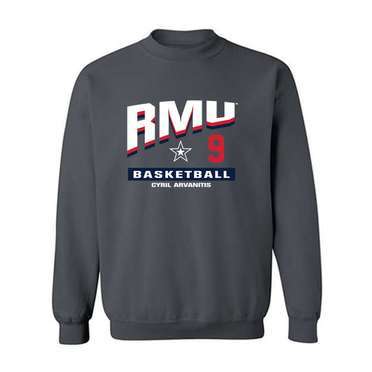 Robert Morris - NCAA Men's Basketball : Cyril Arvanitis - Classic Fashion Shersey Crewneck Sweatshirt-0