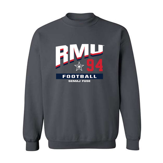 Robert Morris - NCAA Football : Semaj Fuse - Classic Fashion Shersey Crewneck Sweatshirt-0