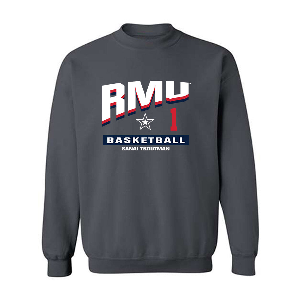 Robert Morris - NCAA Women's Basketball : Sanai Troutman - Classic Fashion Shersey Crewneck Sweatshirt-0