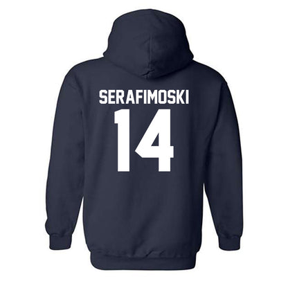 Robert Morris - NCAA Men's Basketball : Vasilije Serafimoski - Classic Shersey Hooded Sweatshirt-1