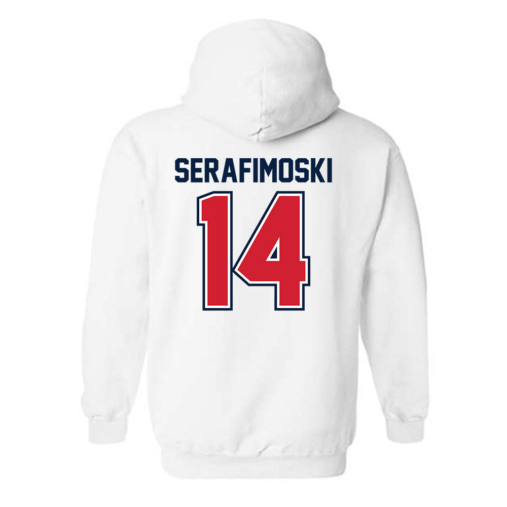 Robert Morris - NCAA Men's Basketball : Vasilije Serafimoski - Classic Shersey Hooded Sweatshirt-1