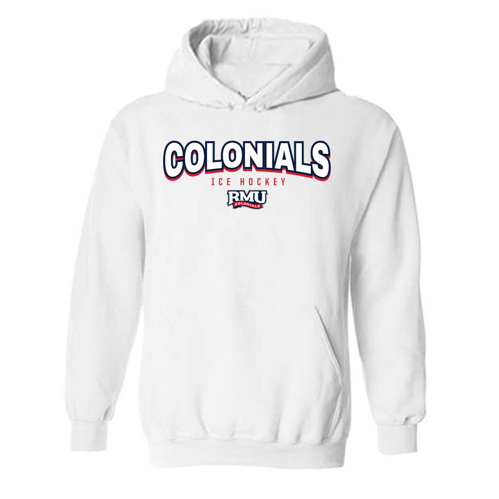 Robert Morris - NCAA Men's Ice Hockey : Connor Gourley - Classic Shersey Hooded Sweatshirt-0