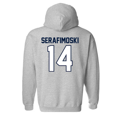 Robert Morris - NCAA Men's Basketball : Vasilije Serafimoski - Classic Shersey Hooded Sweatshirt-1