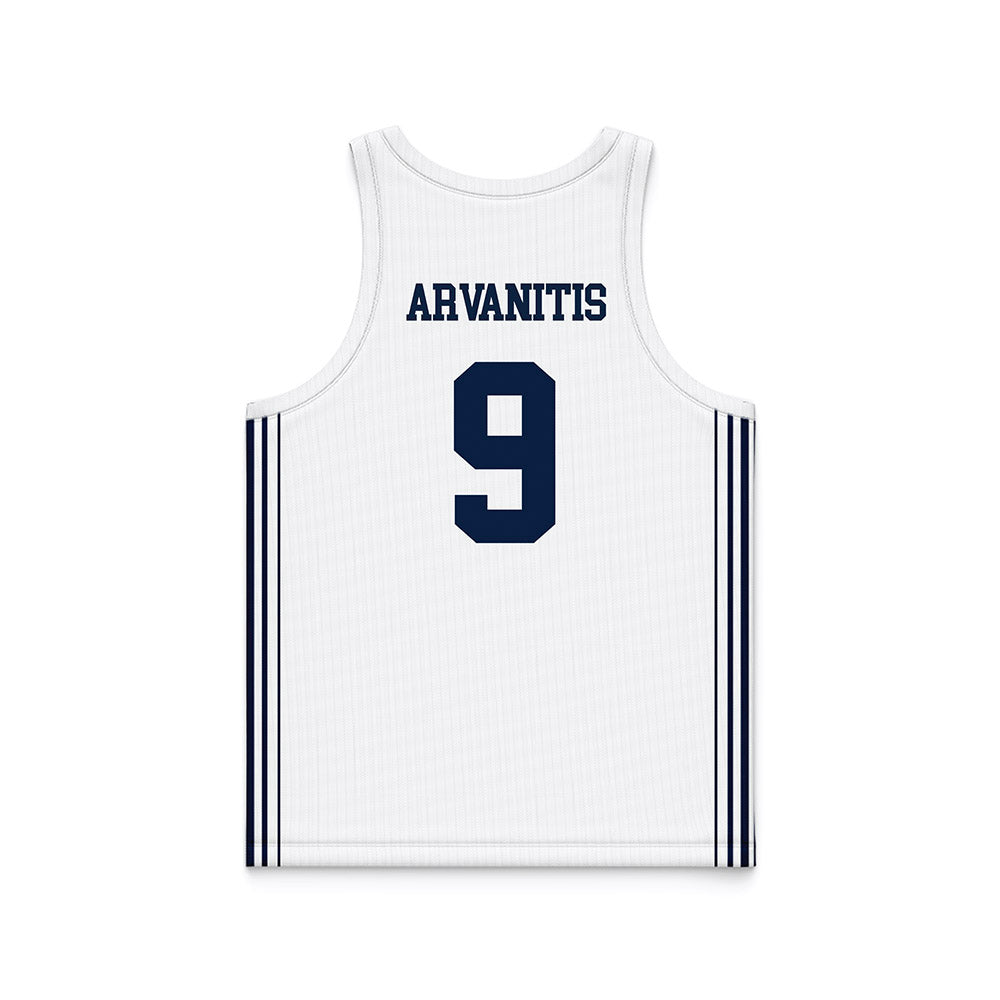 Robert Morris - NCAA Men's Basketball : Cyril Arvanitis - White Basketball Jersey-1