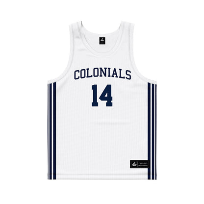 Robert Morris - NCAA Men's Basketball : Vasilije Serafimoski - White Basketball Jersey-0