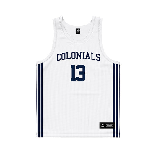 Robert Morris - NCAA Men's Basketball : Samuel Obenjo - White Basketball Jersey-0