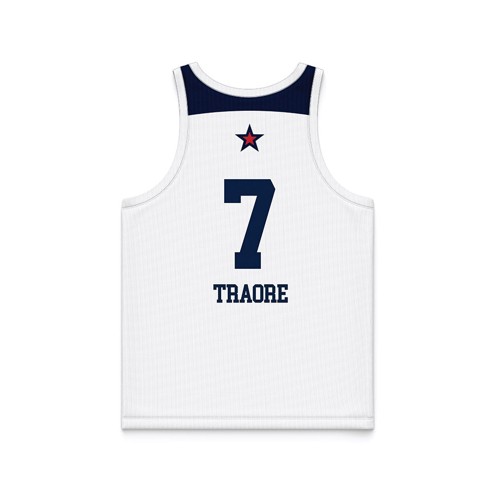 Robert Morris - NCAA Women's Basketball : Myriam Traore - White Basketball Jersey-1