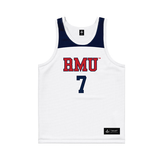 Robert Morris - NCAA Women's Basketball : Myriam Traore - White Basketball Jersey-0