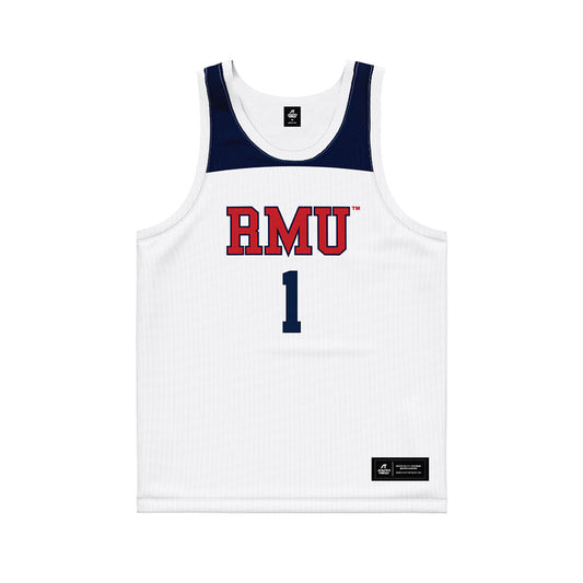 Robert Morris - NCAA Women's Basketball : Sanai Troutman - White Basketball Jersey-0
