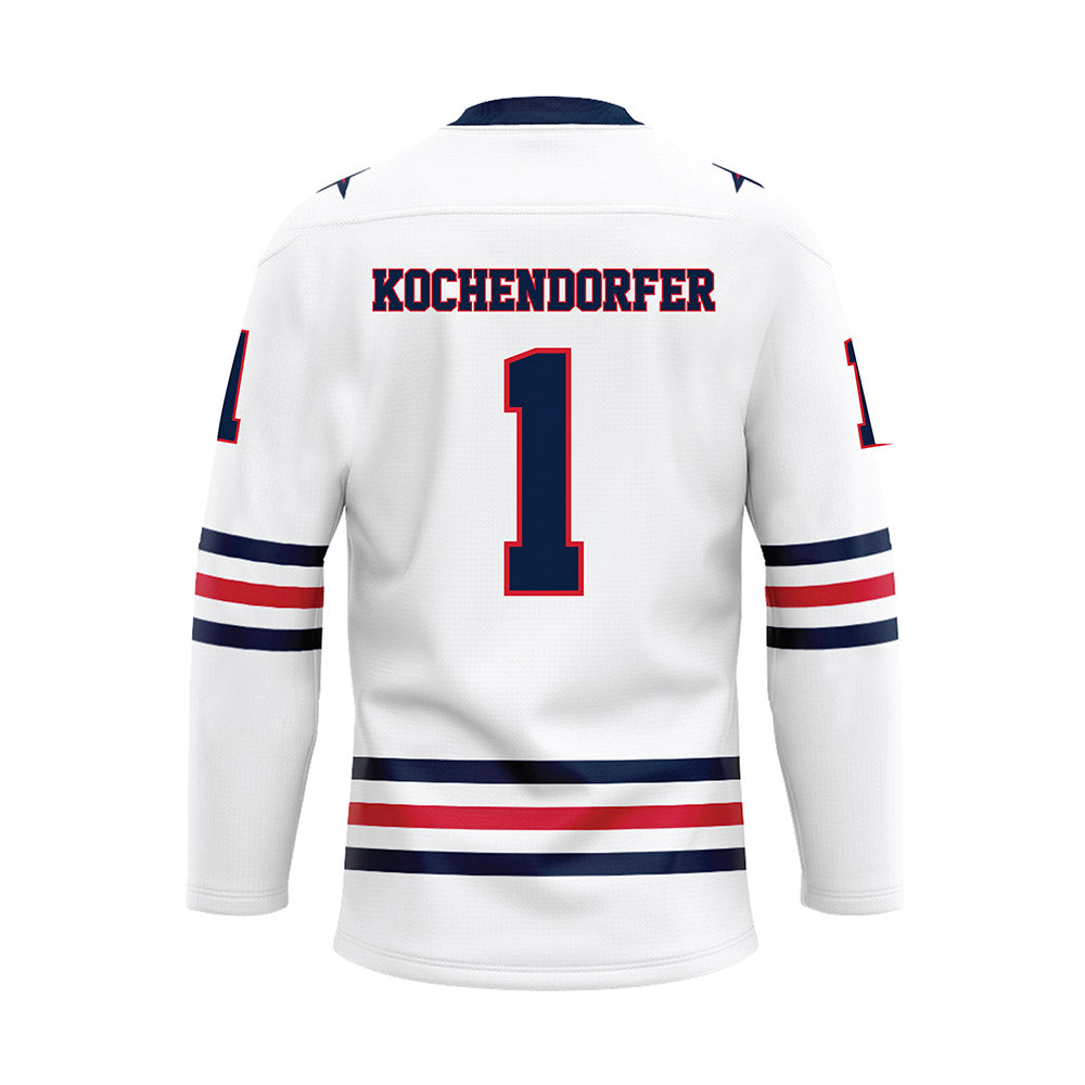 Robert Morris - NCAA Men's Ice Hockey : Croix Kochendorfer - White Hockey Jersey-1