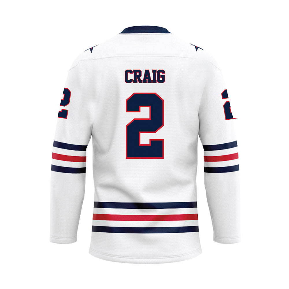 Robert Morris - NCAA Men's Ice Hockey : Michael Craig - White Hockey Jersey-1