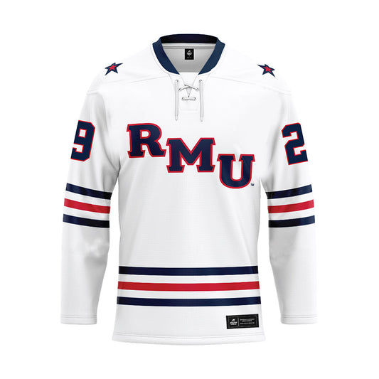 Robert Morris - NCAA Men's Ice Hockey : Michael Felsing - White Hockey Jersey-0