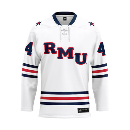 Robert Morris - NCAA Men's Ice Hockey : Luca Primerano - White Hockey Jersey-0