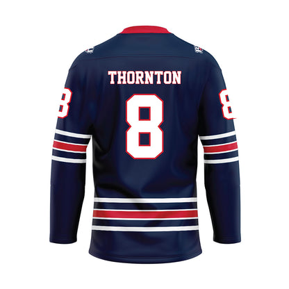 Robert Morris - NCAA Women's Ice Hockey : Hannah Thornton - Navy Hockey Jersey-1