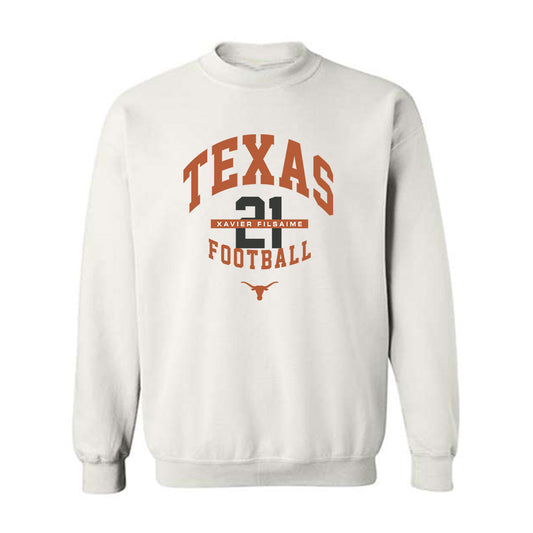 Texas - NCAA Football : Xavier Filsaime - Classic Fashion Shersey Crewneck Sweatshirt-0