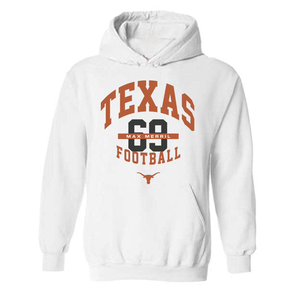 Texas - NCAA Football : Max Merril - Classic Fashion Shersey Hooded Sweatshirt-0