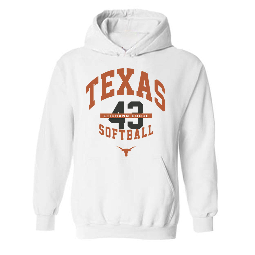 Texas - NCAA Softball : Leighann Goode - Classic Fashion Shersey Hooded Sweatshirt-0